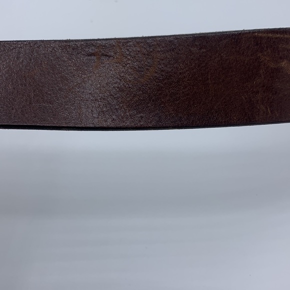 Mens genuine leather brown belt - Picture 2 of 3